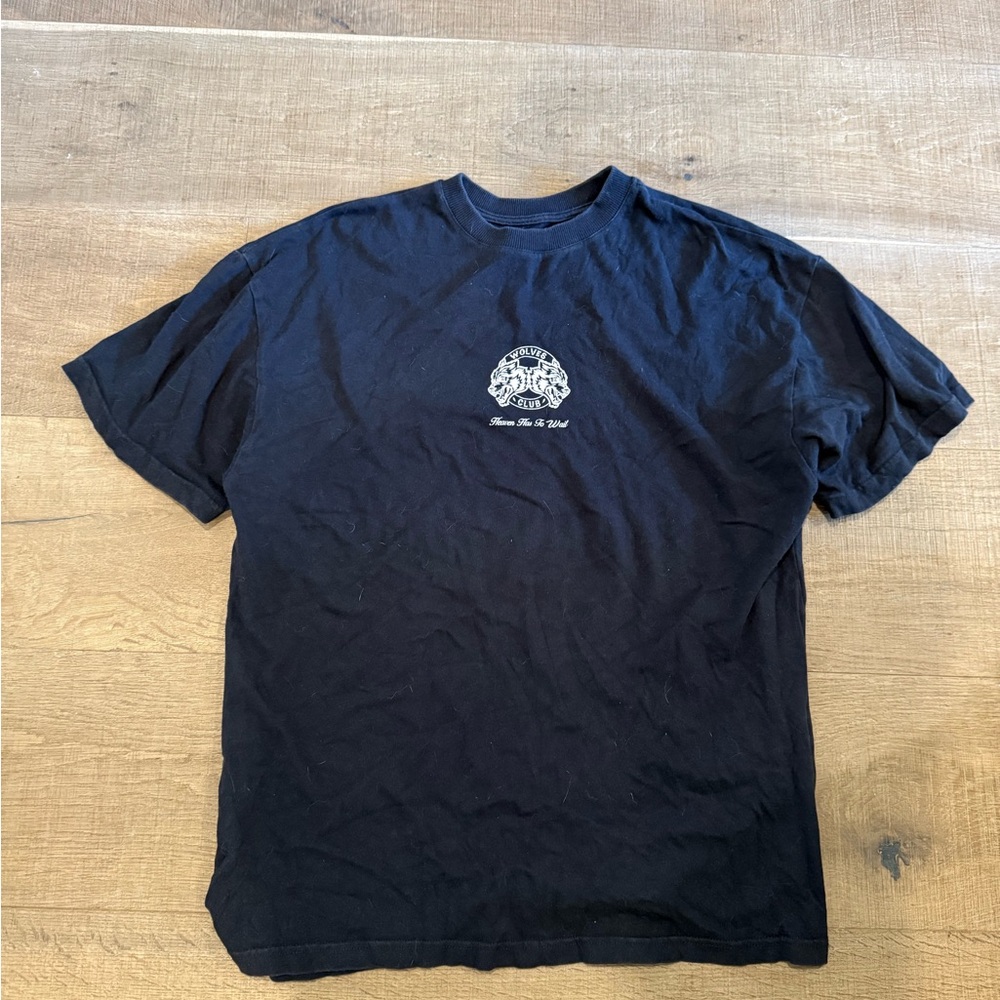 Darc Sport Black Crewneck Graphic Tee with Small Chest Logo